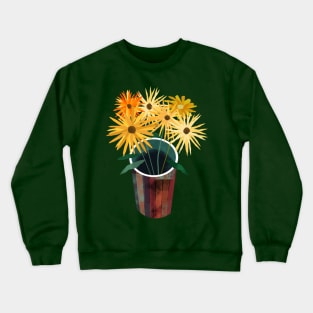 Vase of Yellow Flowers Crewneck Sweatshirt